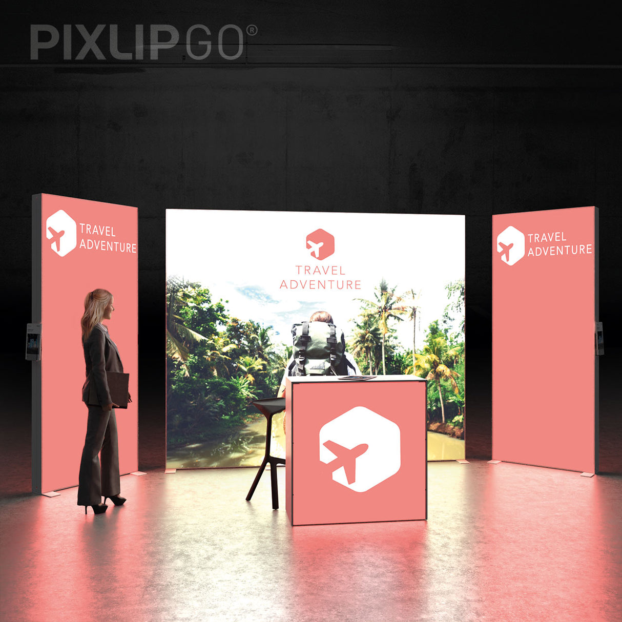 LED Messeset PIXLIP GO STAND RL5020 - Eckstand