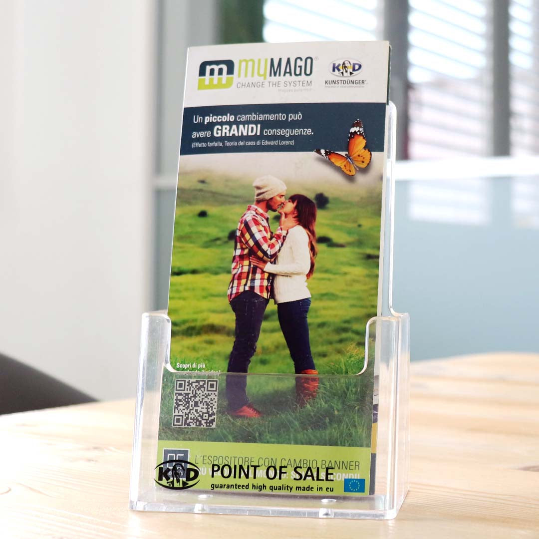 Prospektdisplay für Theken DIN A6