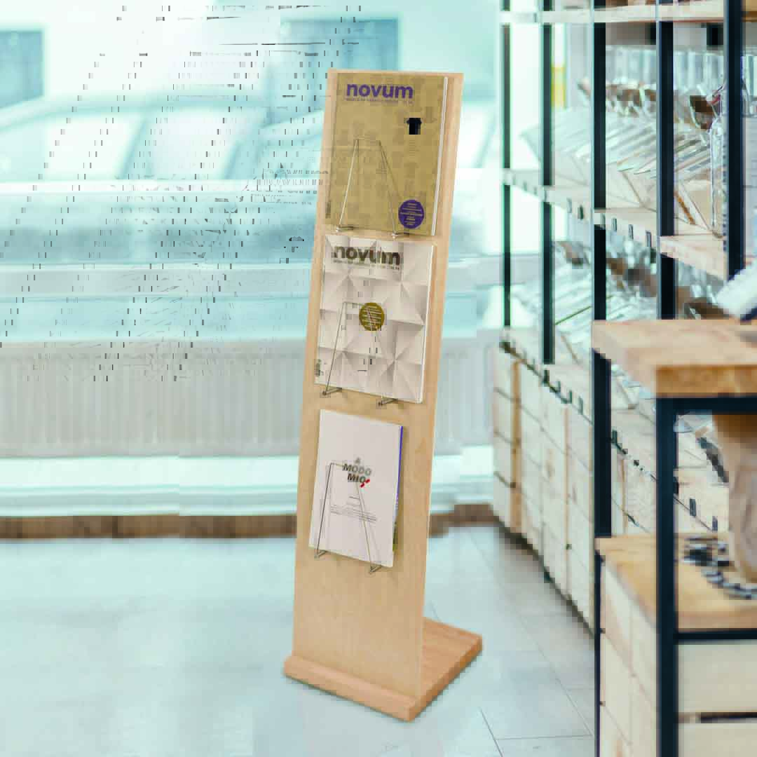 Holz Prospektständer Velo Wood