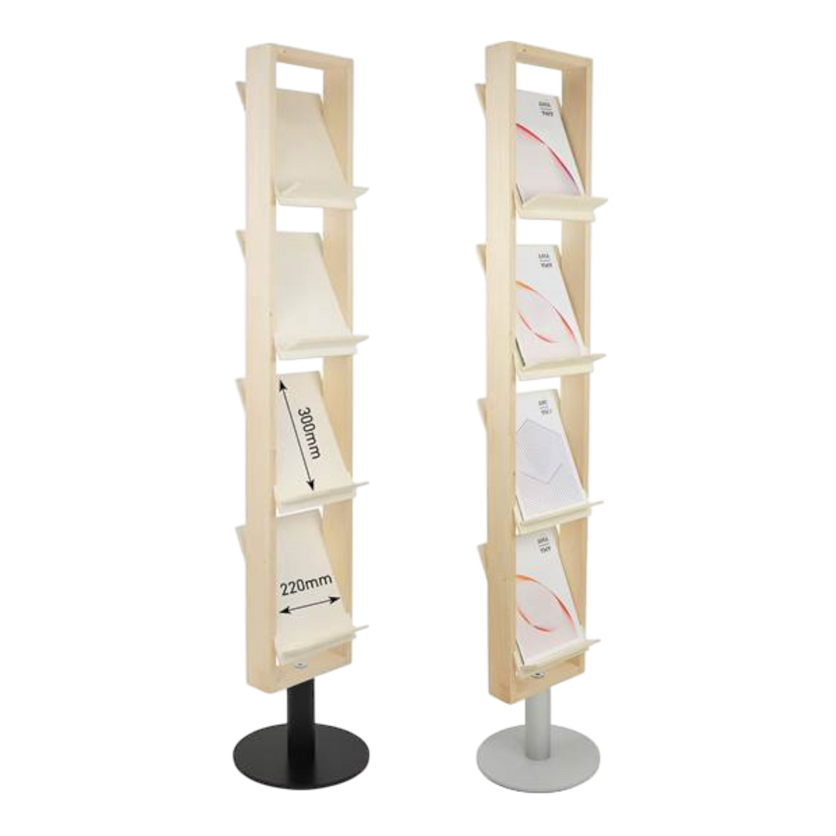 Compact Wood Prospektständer aus FSC-Holz
