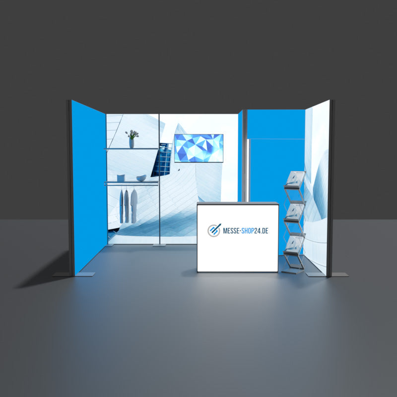 LED Messestand 4x3m mit Kabine