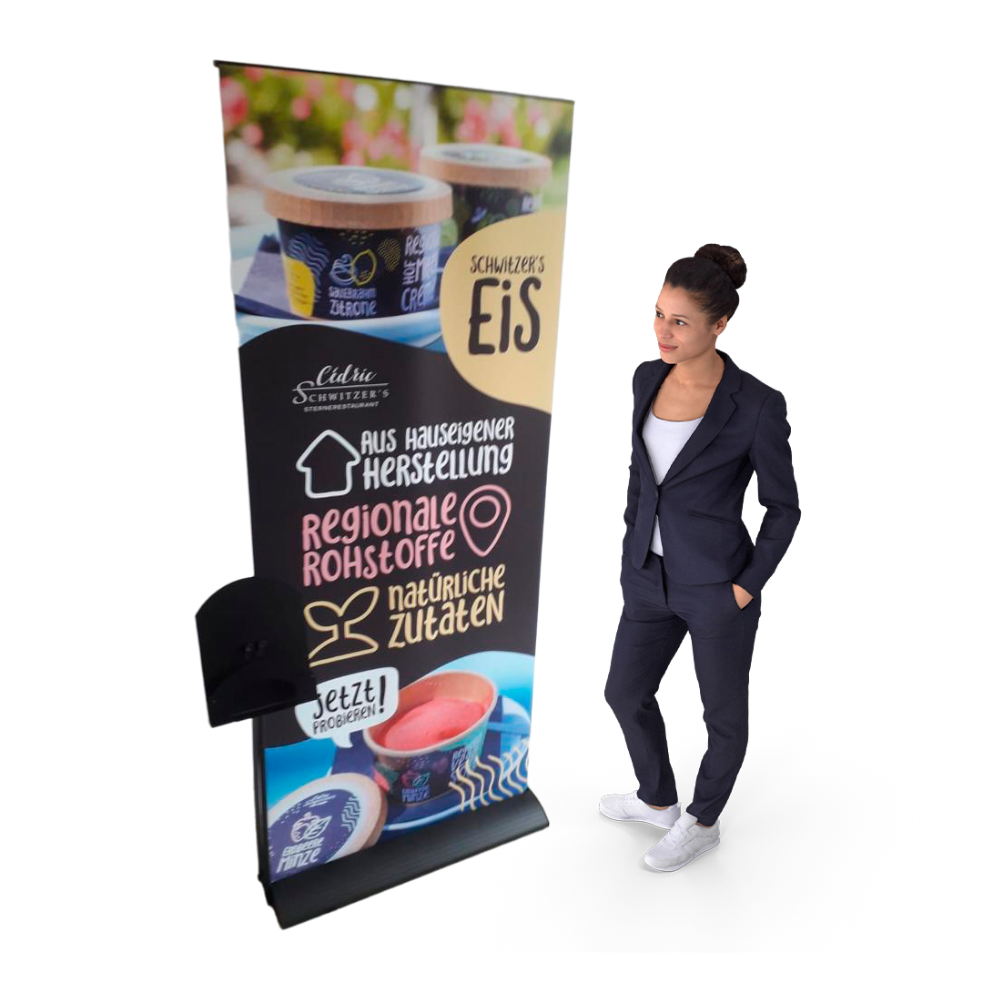 Rollup Premium mit Prospekthalter (DinA4)