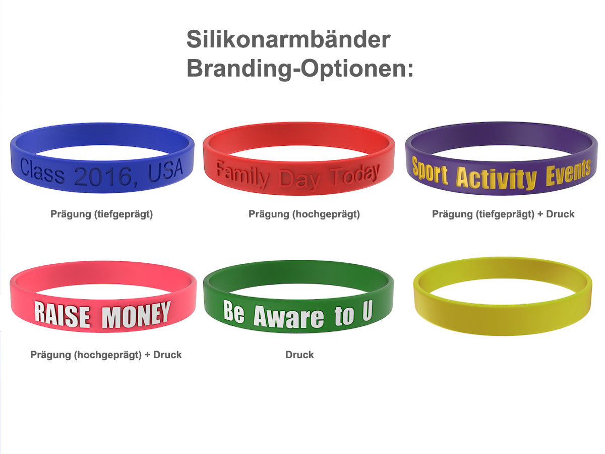 Silikon-Armbänder bedruckt