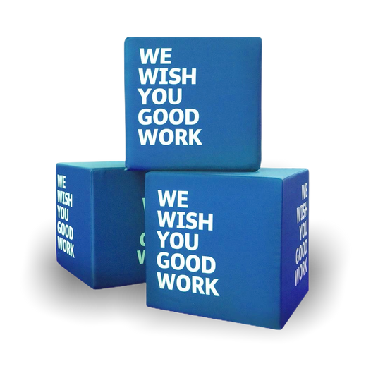 Sitzwürfel mit Druck