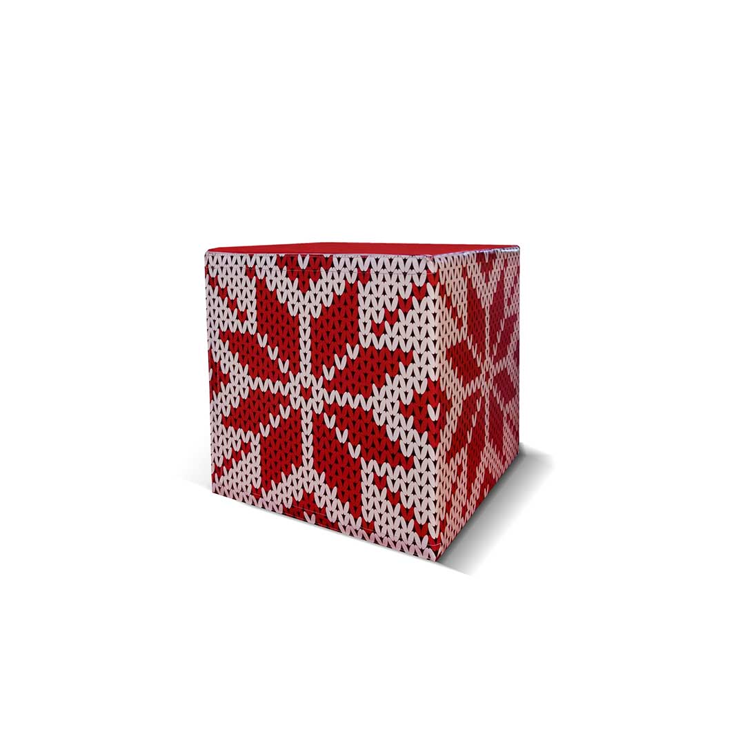 Sitzwürfel mit Druck