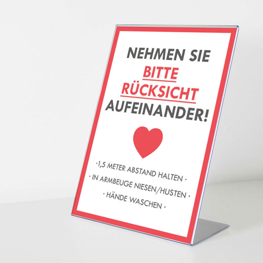 Thekenaufsteller L-Format