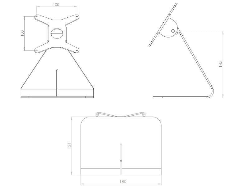 Tischständer für Tablet-Halterung neigbar