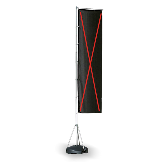 TriPole Fahnenmast mit Werbefahne (mobil)