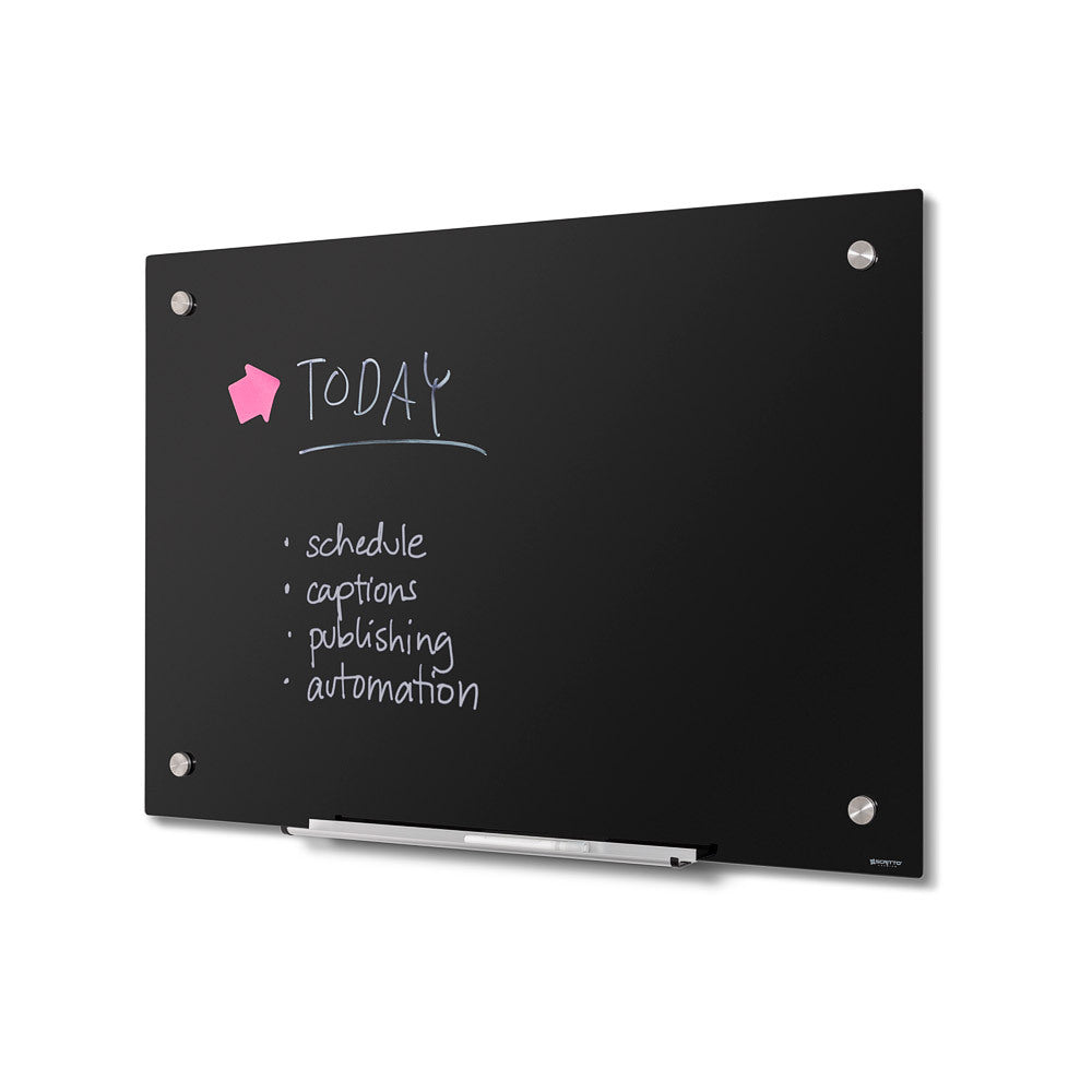 Scritto® Glasboard Schwarz 90 x 60 cm