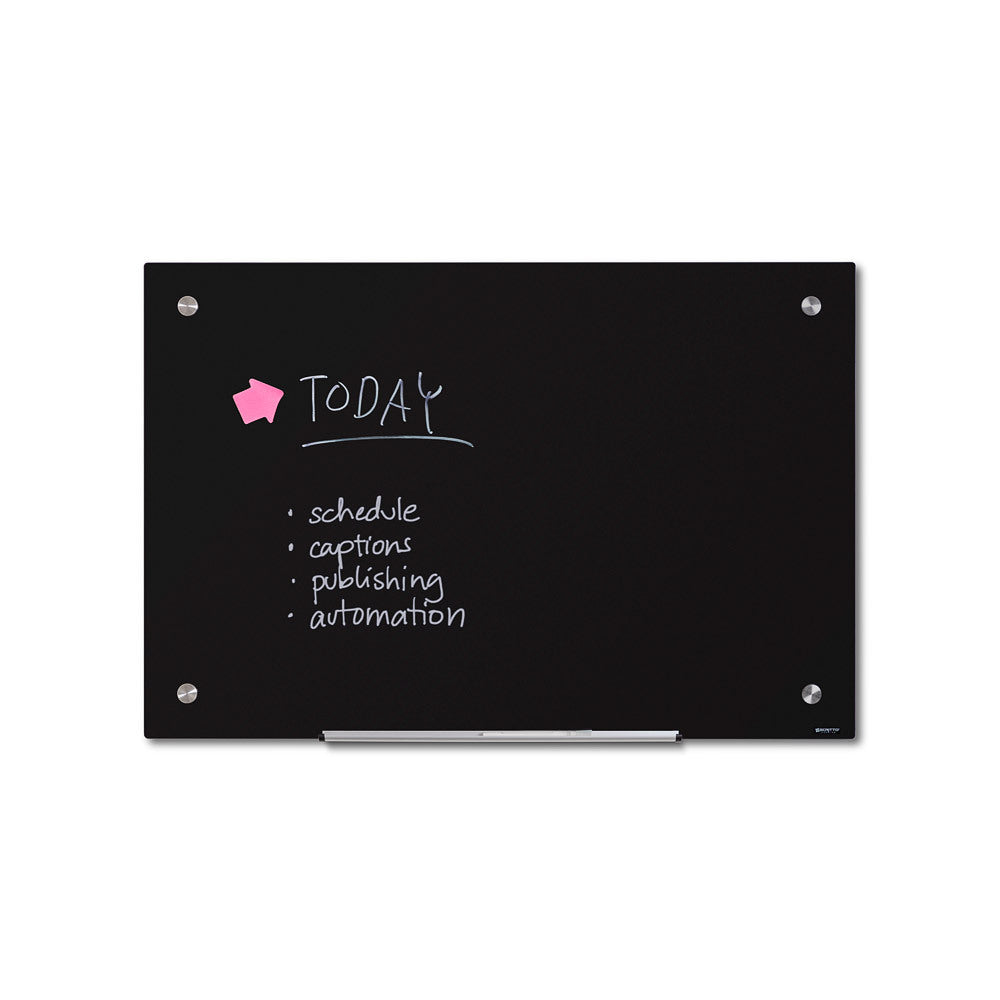 Scritto® Glasboard Schwarz 90 x 60 cm