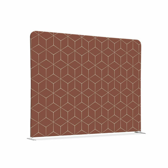 Textil Raumteiler 150-150 Doppel Hexagon Rost