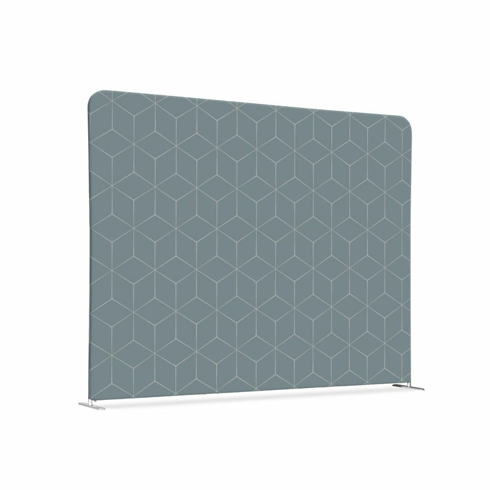 Textil Raumteiler 200-150 Doppel Hexagon Grau