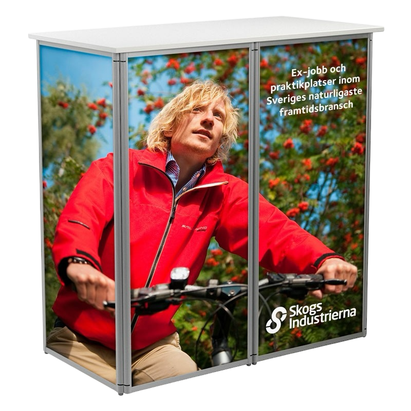 Promotiontheke Alufold Rechteck, inkl. Druck