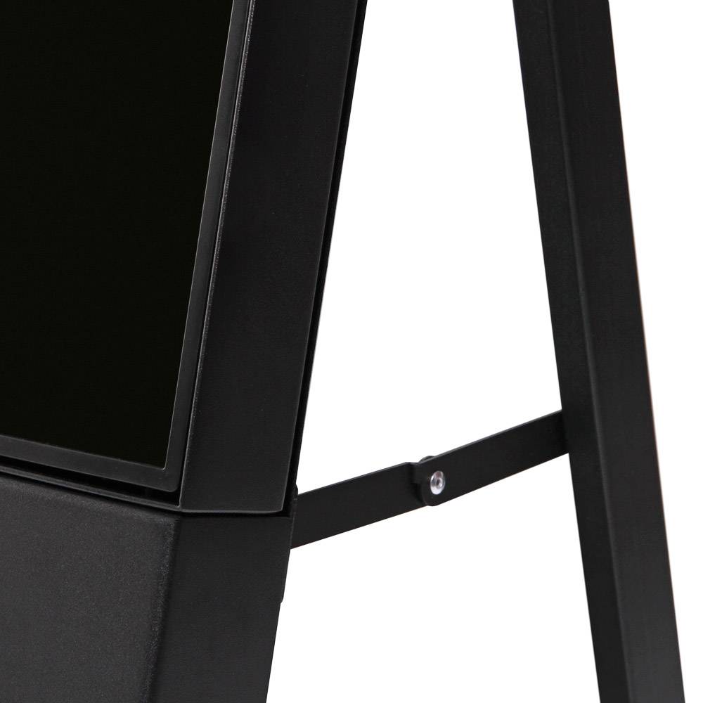 Digitaler Kundenstopper FRAMELESS schwarz – 43" Samsung UHD mobil