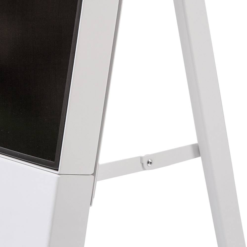 Digitaler Kundenstopper FRAMELESS weiss – 43" Samsung UHD mobil