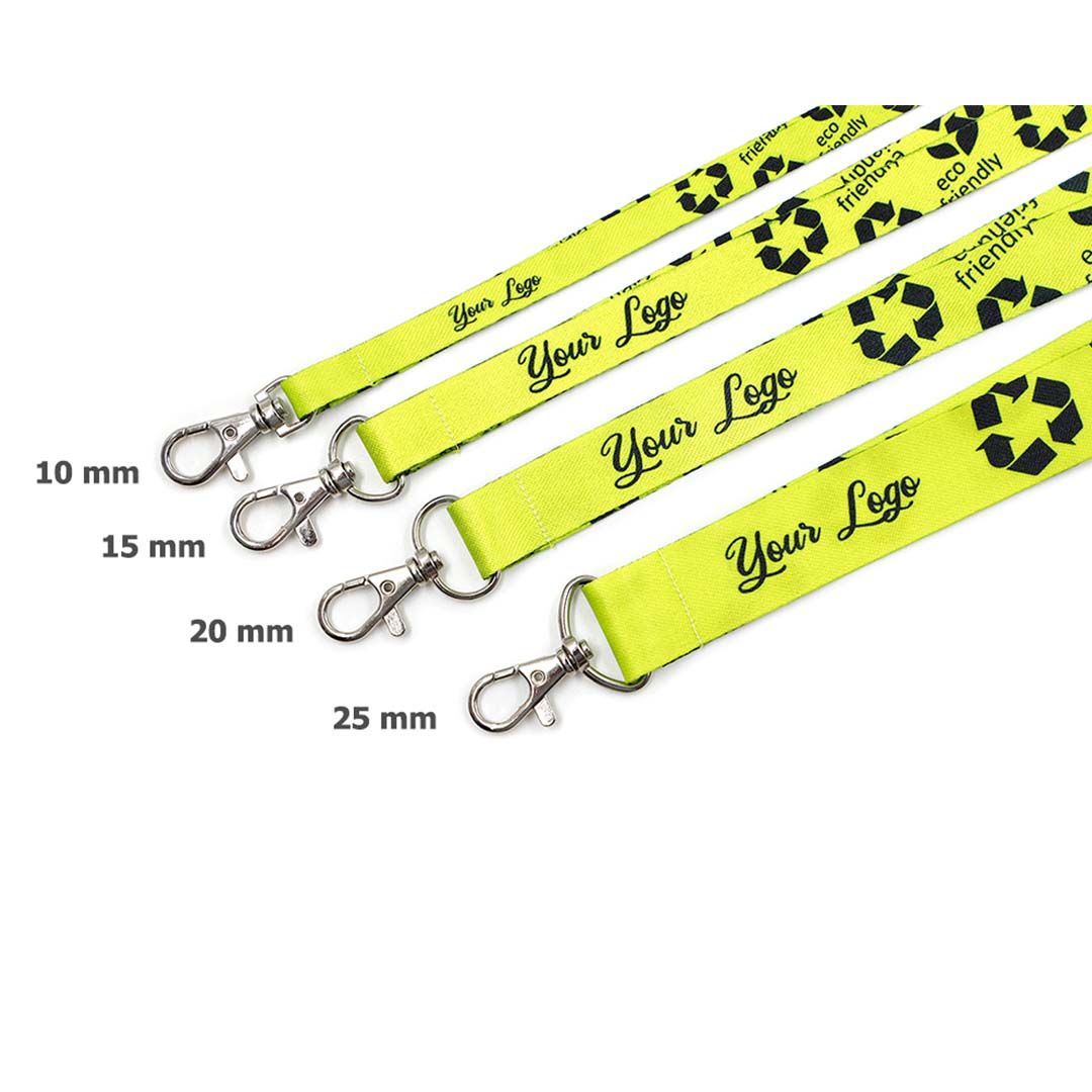 Kurzes Ökoschlüsselband PET mit Werbedruck
