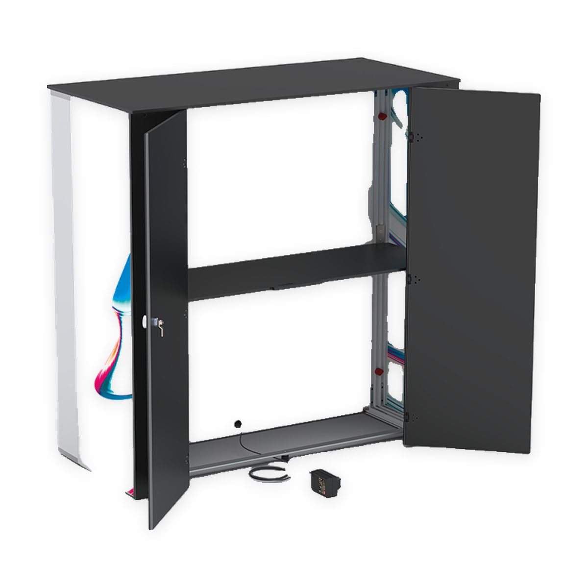 LEDUP Counter ONE – Rückseite mit Türset