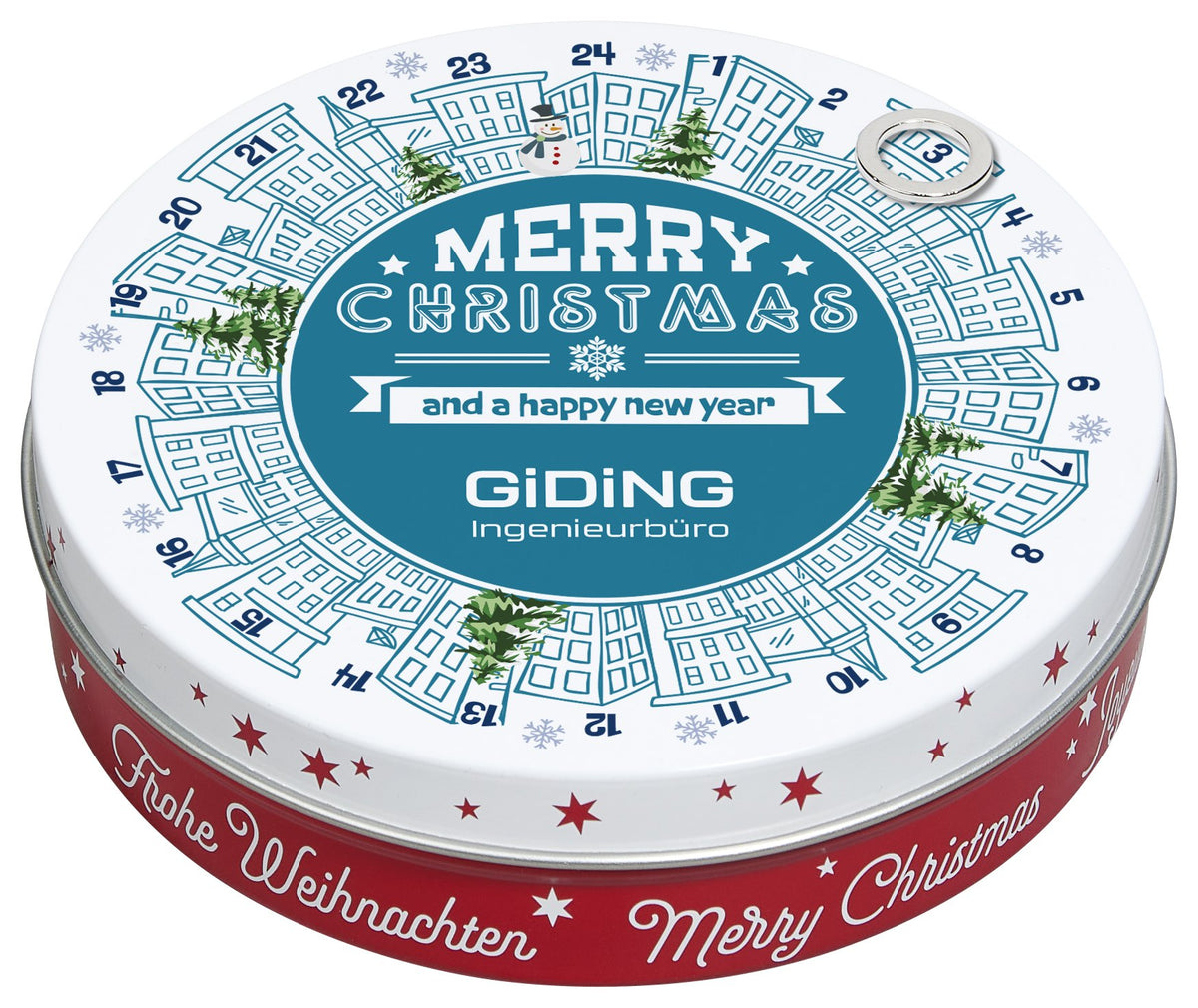 Lindt Adventskalender in Magnetdose mit Logo – Lindt Naps – Ansicht 7