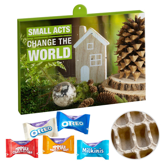 Milka Adventskalender mit Logo – Premium, Papier-Inlay