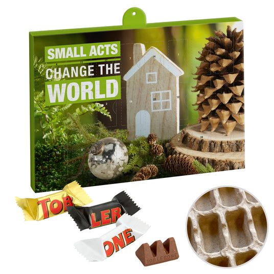 Toblerone Adventskalender mit Logo – Premium, Papier-Inlay