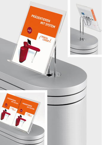 PENTA-LOOOP Prospekthalter 2x DIN lang