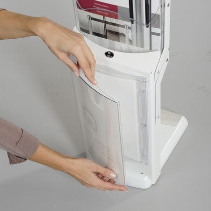 Prospektständer "Real Bianco" (faltbar, weiß)