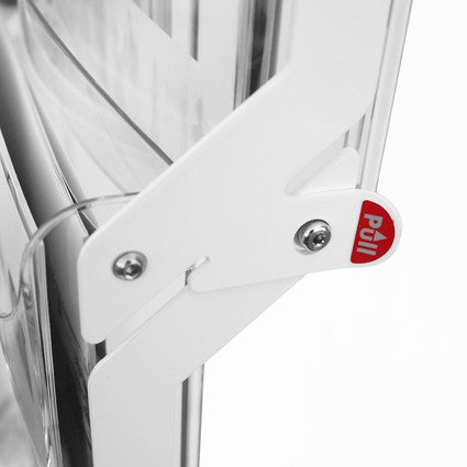 Prospektständer "Real Bianco" (faltbar, weiß)