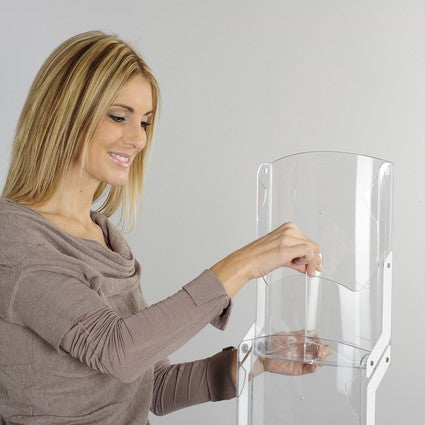 Prospektständer "Real Bianco" (faltbar, weiß)