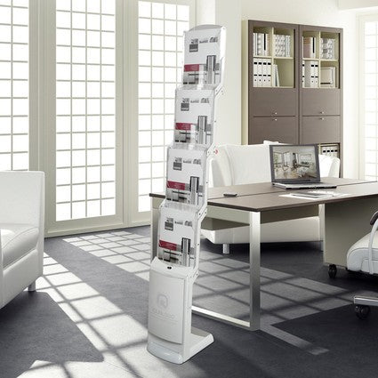 Prospektständer "Real Bianco" (faltbar, weiß)