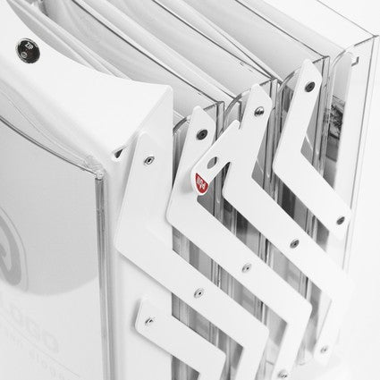 Prospektständer "Real Bianco" (faltbar, weiß)