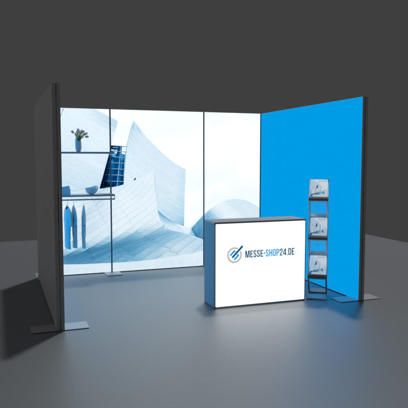 Messestand hinterleuchtet 4x3m