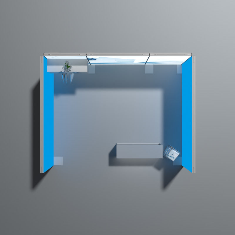 Messestand hinterleuchtet 4x3m