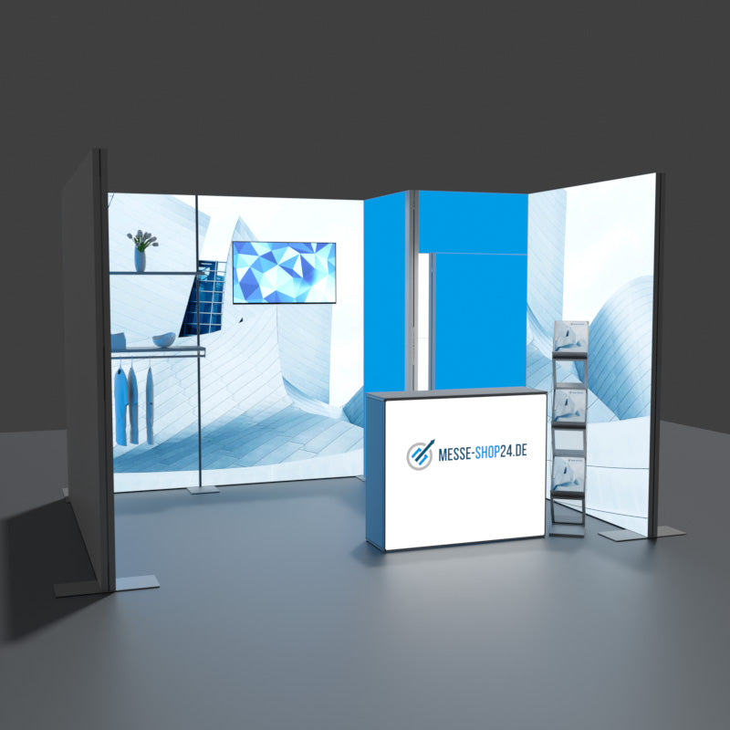 LED Messestand 4x3m mit Kabine