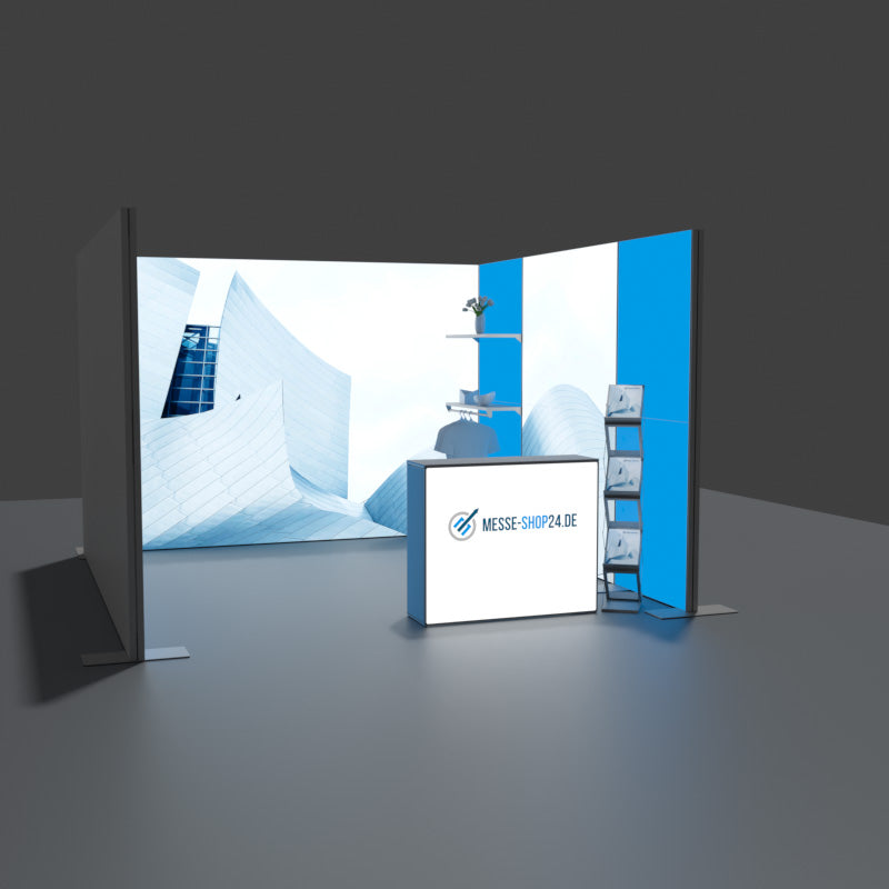 Messestand hinterleuchtet 4x4m