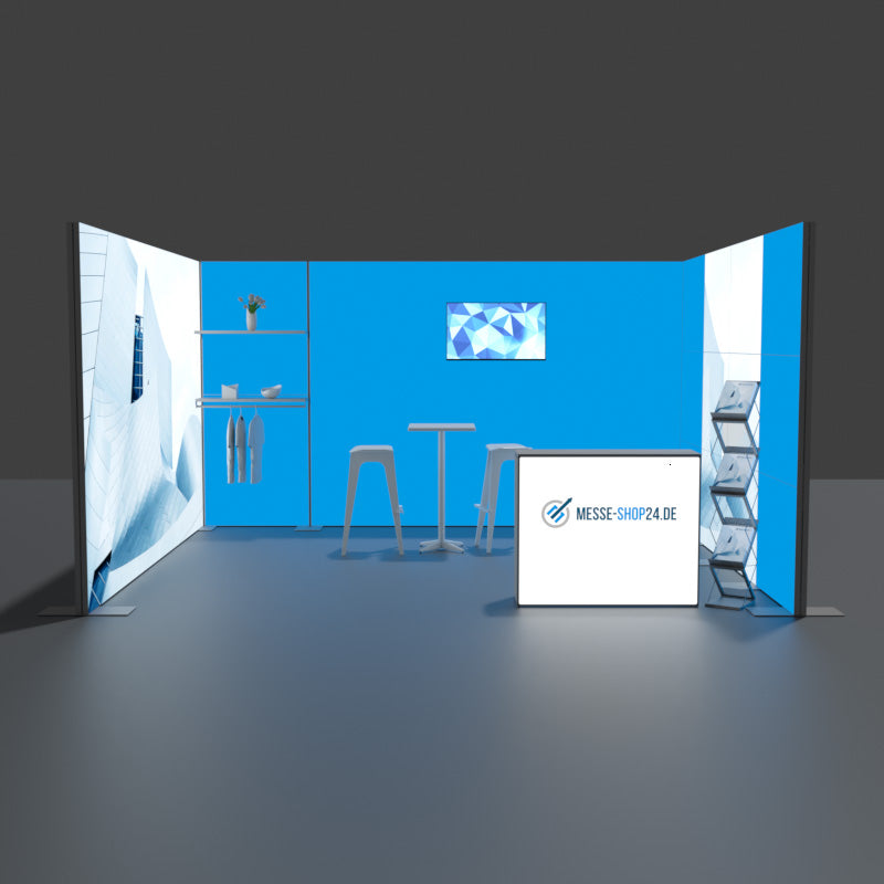 Messestand hinterleuchtet 5x4m