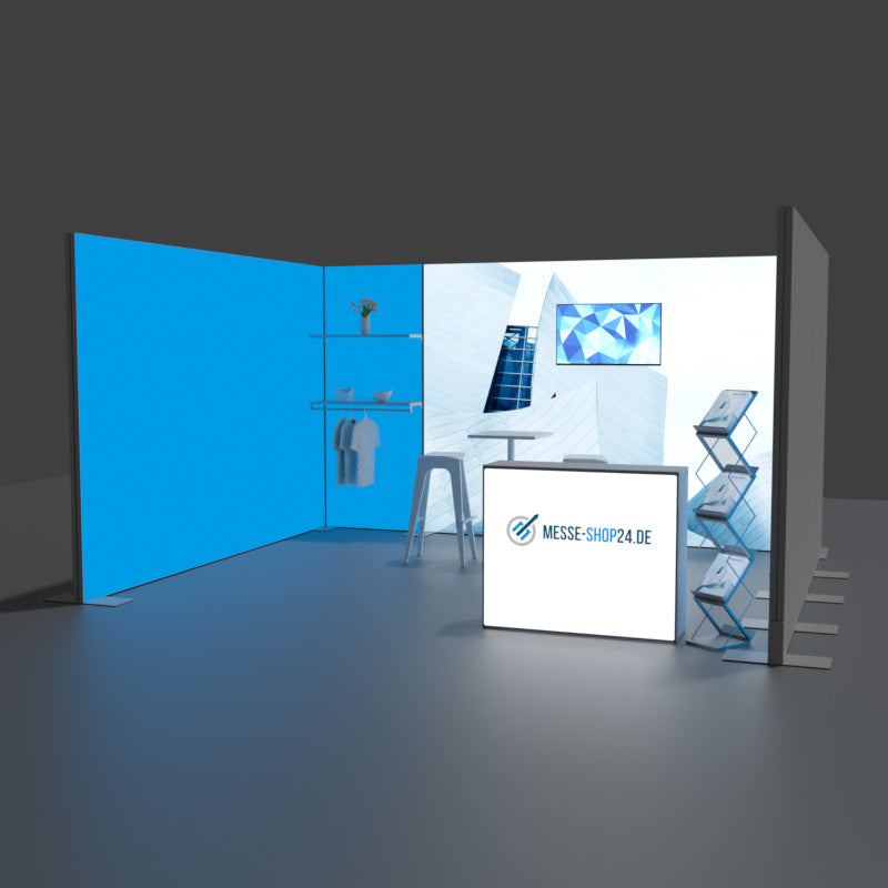 Messestand hinterleuchtet 5x4m