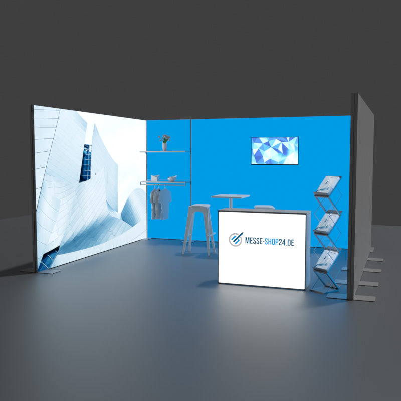Messestand hinterleuchtet 5x4m