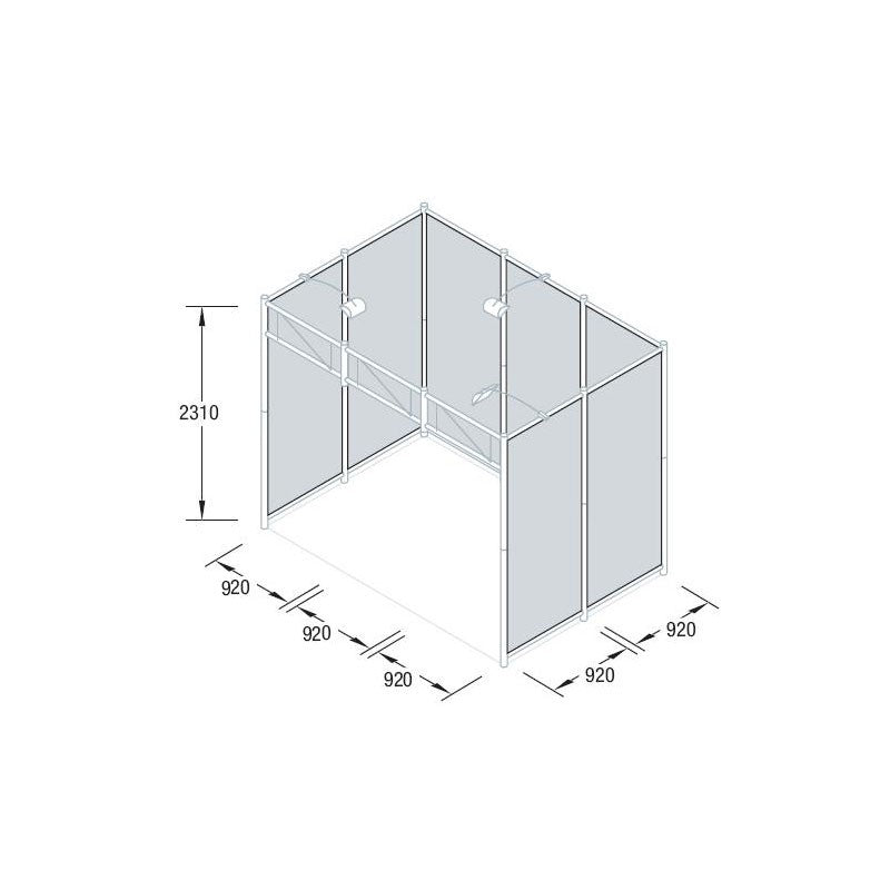 Wandfüllungs-Set "Stoff" für Octaquick 3x2, weiß