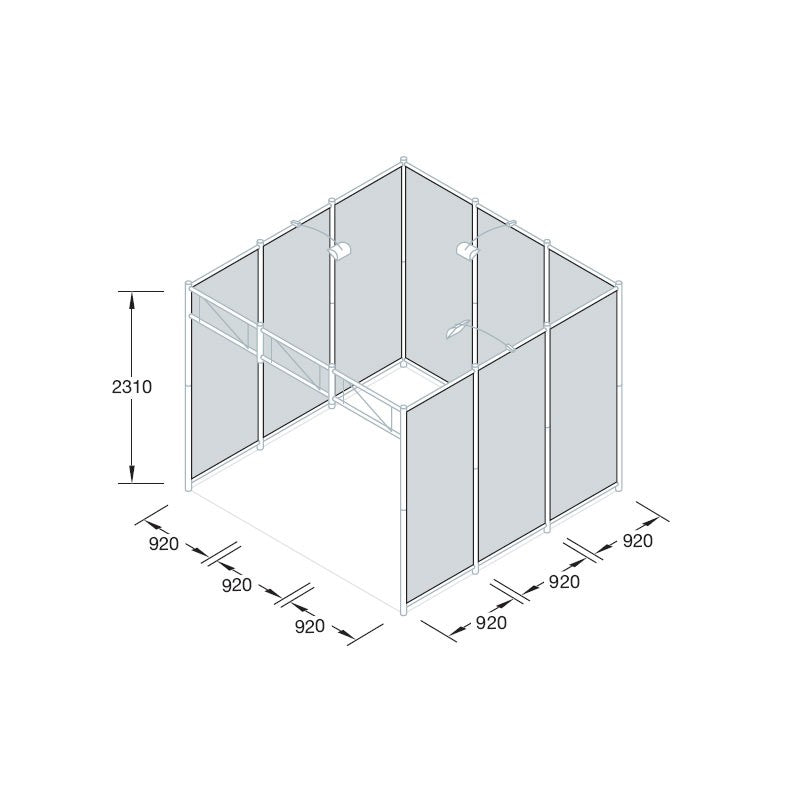 Wandfüllungs-Set "Stoff" für Octaquick 3x3, weiß