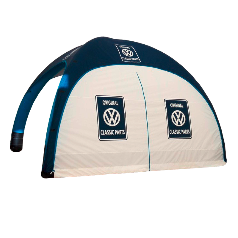 Aufblasbares Zelt 4x4m Dach individuell bedruckt – Messe-Shop24