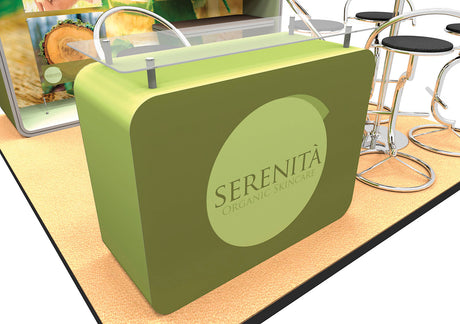Design-Messestand 3x3 m PremiumFrame B4 – Detailansicht