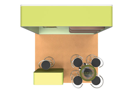 Design-Messestand 3x3 m PremiumFrame B4 – Detailansicht