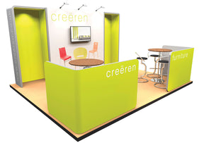 Design-Messestand 5x4 m mit Sitzecken PremiumFrame C3 kaufen – Messe-Shop24.de