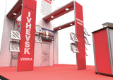 Design-Messestand 6x6 m mit Deckenabhängung R2