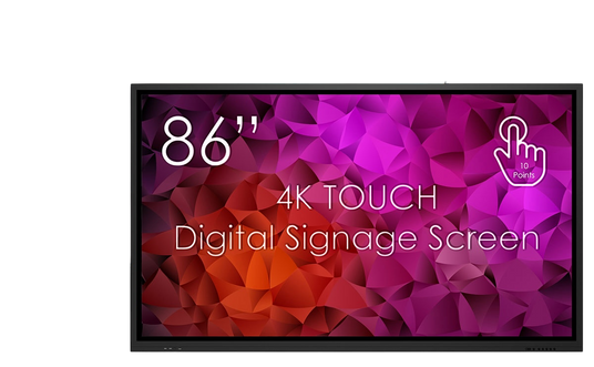 Bildschirm 86" Touchscreen 4K mit Transportkoffer