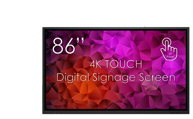 Bildschirm 86" Touchscreen 4K mit Transportkoffer