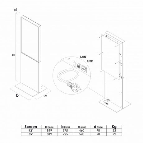 Digitale Infostele – Detailansicht