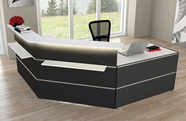 Empfangstheke Anthrazit Winkel