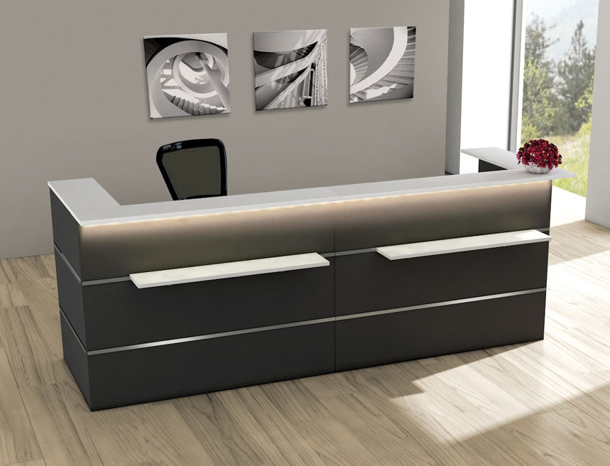 Empfangstheke Anthrazit (beidseitig geschlossen)