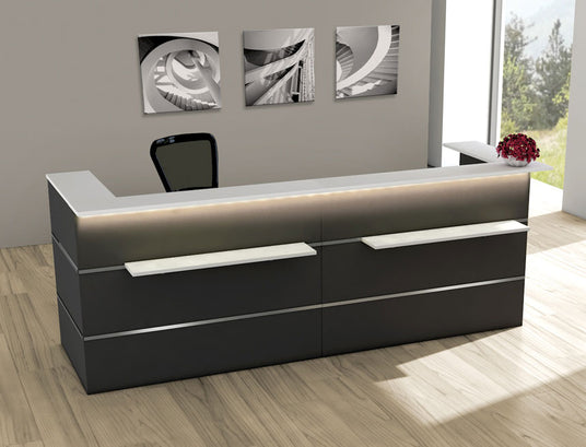 Empfangstheke Anthrazit (beidseitig geschlossen)